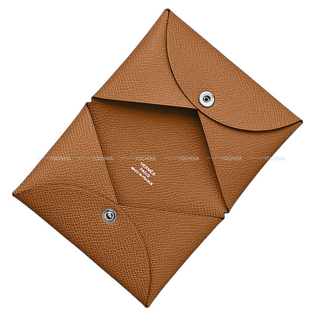 美品✨エルメス カルヴィ シルバー金具 名刺入れ カードケース U刻印 ブラウン 美品✨エルメス カルヴィ シルバー金具 名刺入れ カードケース U刻印