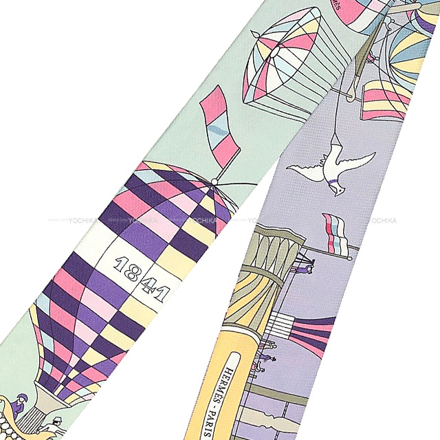 ファッション小物エルメス スカーフ ツイリー 大空の狂気 Les Folies Du Ciel HERMES シルクツイル 2022年春夏