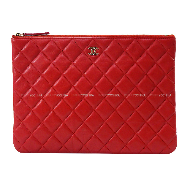 日本セール CHANEL シャネルポーチキャビア赤クラッチバック www.m