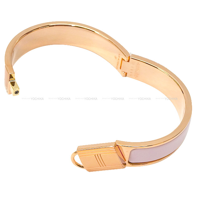 HERMES エルメス ブレスレット クリックカデナ PM ローズドラジェ エナメルファン/ローズゴールドプレーテッド ローズゴールド金具 新品