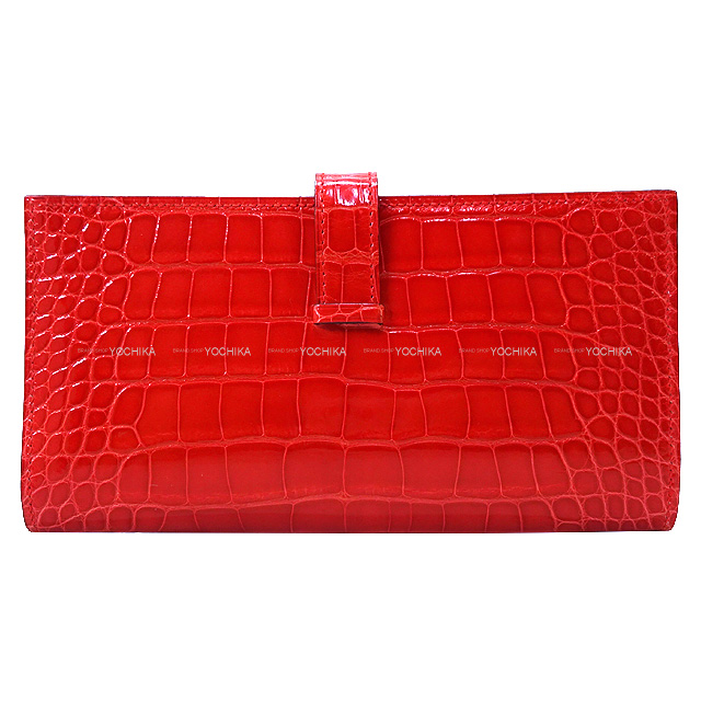 HERMES エルメス 長財布 ベアンスフレ ルージュドゥクー 