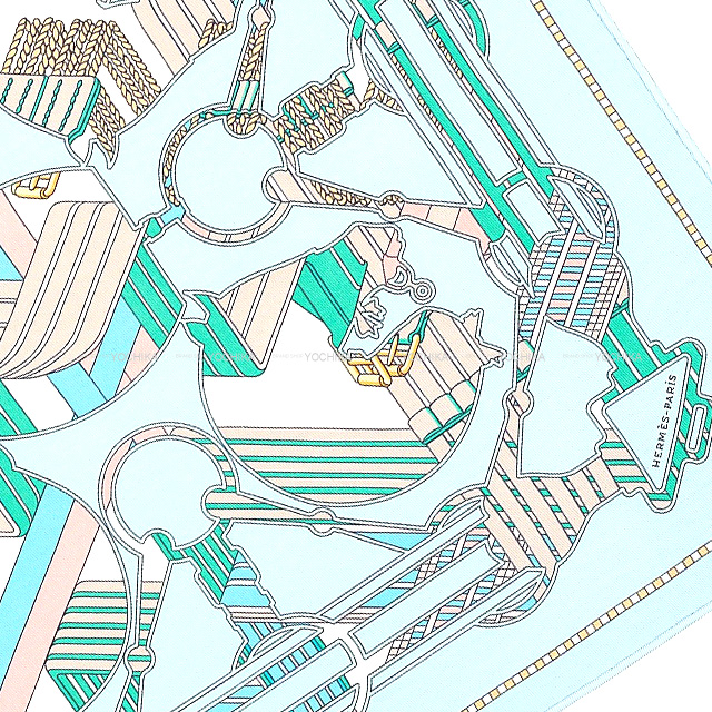 【最終お値下げ】エルメス　カレ45　ガヴロッシュ　タッタソール・ジグザグ 22080734_2.jpg