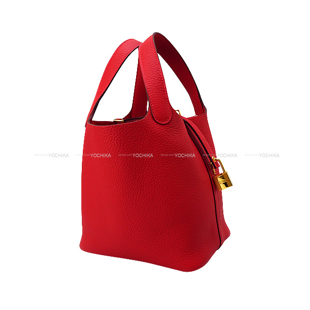 ★正規店購入 HERMES ピコタンロック PM ヴォーミリオン ランク N 新品 HERMÈS エルメス ピコタンロックPM ゴールド (37
