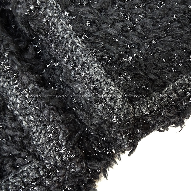 CHANEL シャネル ココボタン付 リボン プードル ツイード ショート