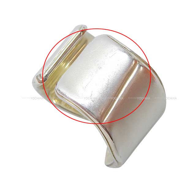 HERMES エルメス リング・指輪 メモワール #49 クロコダイル柄 シルバー シルバー925 シルバー金具 新品同様【中古】