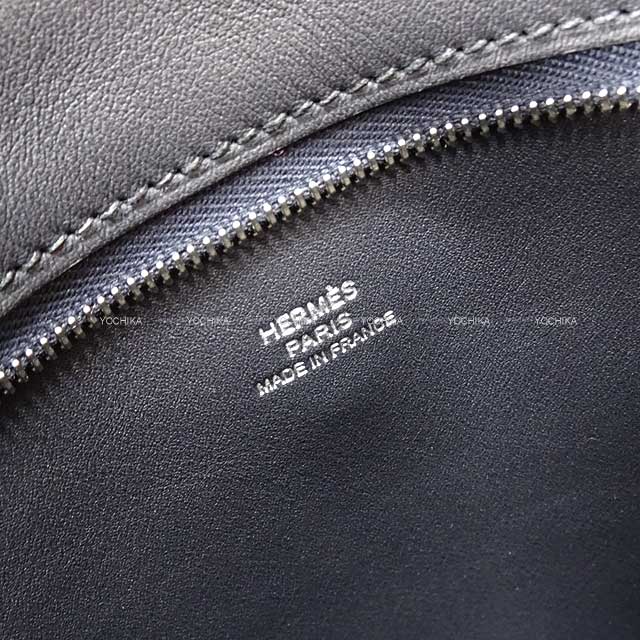 HERMES エルメス ショルダーバッグ ポルトフォイユ ポッシャンプリュス シェーヌダンクル カラビナ付 ウォレット ブルーインディゴ スイフト  シルバー金具 U刻印 新品