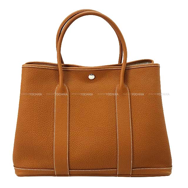 HERMES エルメス トートバッグ ガーデンパーティ 36 PM ゴールド ネゴンダ シルバー金具 T刻印 新品同様【中古】 HERMES エルメス トートバッグ ガーデンパーティ 36 PM ゴールド ネゴンダ シルバー金具 T刻印 新品同様【中古】