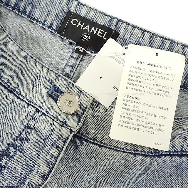 2023年 春夏 CHANEL シャネル デニムパンツ メタル ココボタン フリル