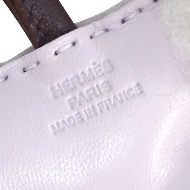 HERMES エルメス バッグチャーム バディ 犬 バイカラー モーヴペール