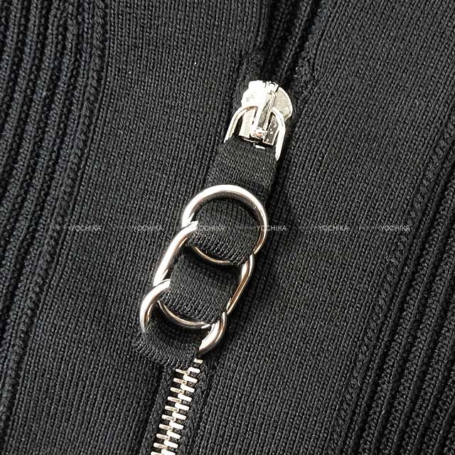 極美品 エルメス HERMES カーディガン コットン シルク 無地