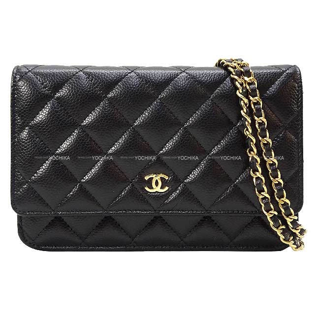 CHANEL シャネル チェーンウォレット(WOC) マトラッセ ココマーク 黒 