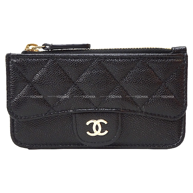 CHANEL シャネル AP2570 マトラッセ キャビアスキン カードケース