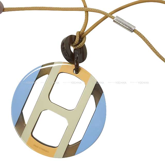 HERMES エルメス ネックレス Hエキップ ペンダント ベージュ HERMES エルメス ネックレス Hエキップ ペンダント ベージュ