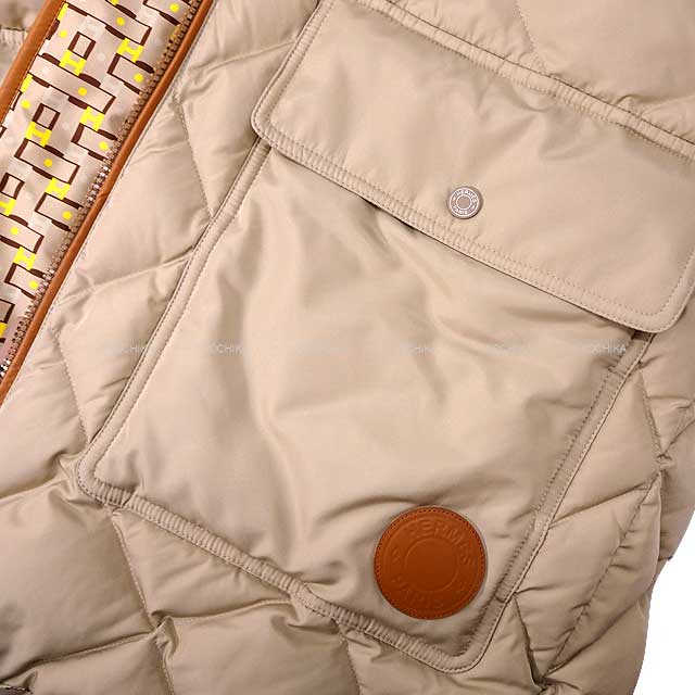 HERMES エルメス ダウンジャケット ベルト＆クルードセルパッチ