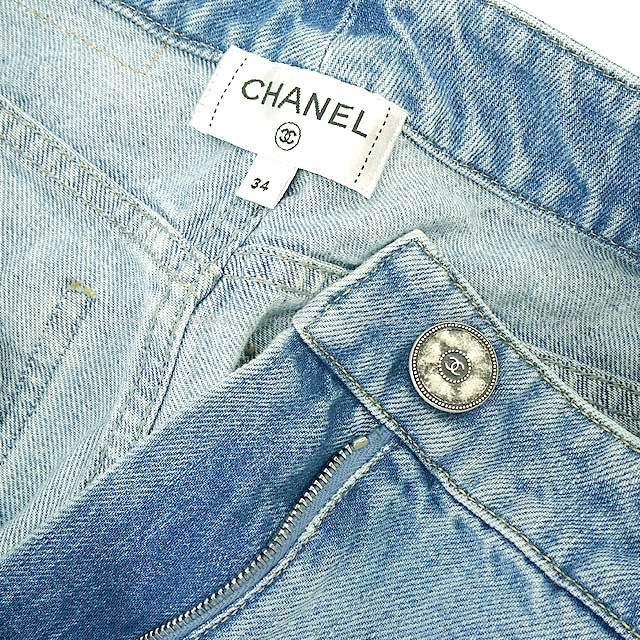 CHANEL シャネル デニムパンツ レディース ハイウエスト フレア