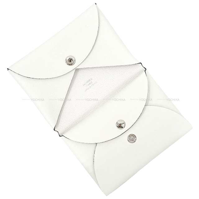 HERMES ホワイト ケース　カルヴィデュオ エルメス Hermes HERMES コインケース カルヴィデュオ CALVI DUO （NEW