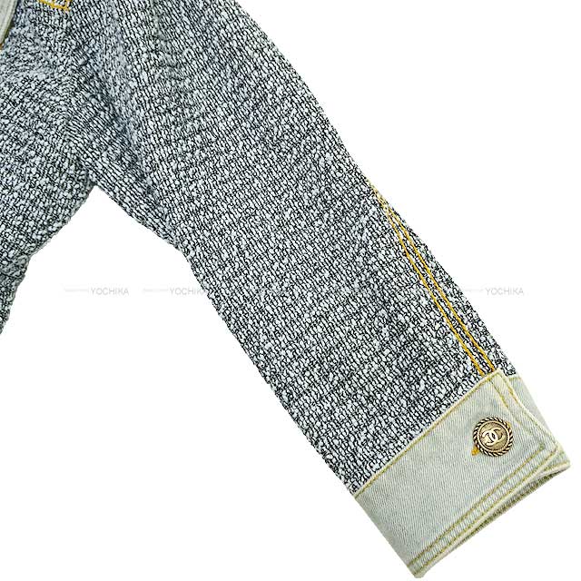 未使用★CHANEL★ツイード★リボンCOCO★ブルゾン★ジャケット CHANEL シャネル サイズ:44 P56520V42296 ノーカラーツイード