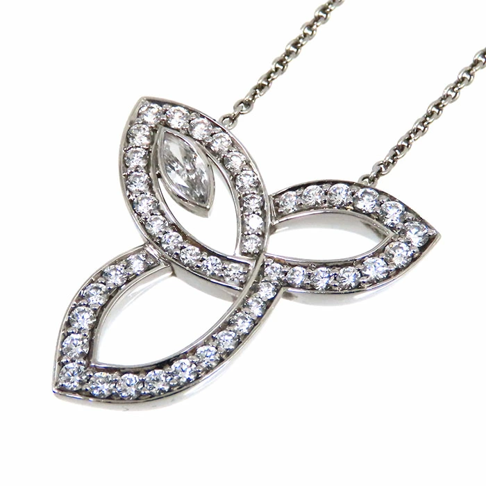 TIFFANY&Co. ティファニー ネックレス ビクトリア スモール ペンダント シルバー プラチナ950/ダイヤモンド 60011941 SAランク【中古】