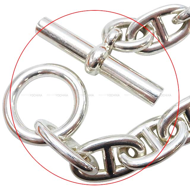 HERMES エルメス ブレスレット シェーヌダンクル TGM 12コマ シルバー