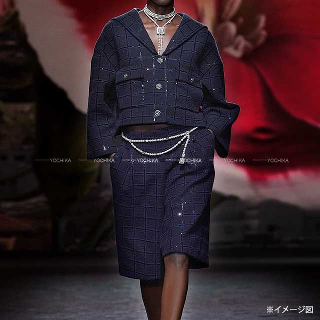 CHANEL - 正規品 CHANEL 23SS スパンコールグリッターツイード