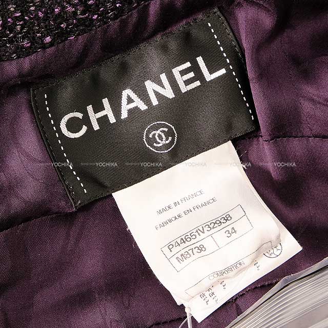 CHANEL プリーツ半袖ワンピース ブラック サイズ34 CHANEL シャネル ワンピース ノースリーブ フレア プリーツ