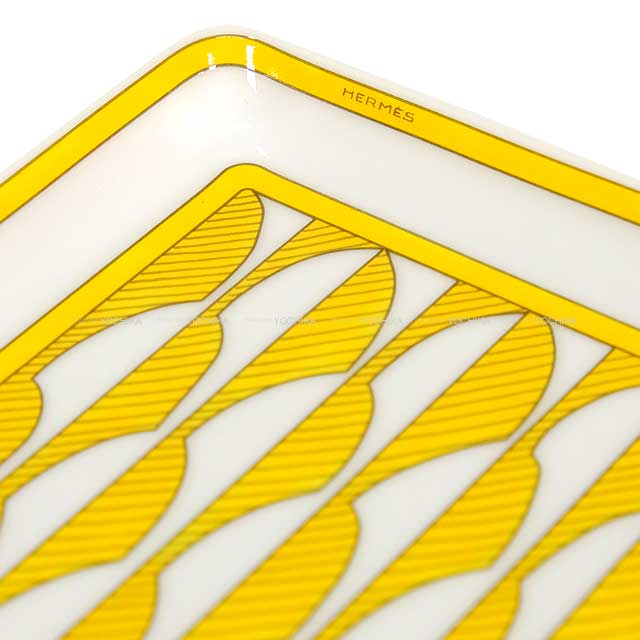 HERMES エルメス 皿 長方形プレート ソレイユドゥエルメス PM ジョーヌ