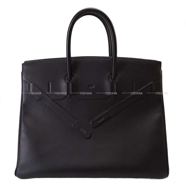 バーキン35 シャドウ 黒 (ブラック) スイフト シルバー金具