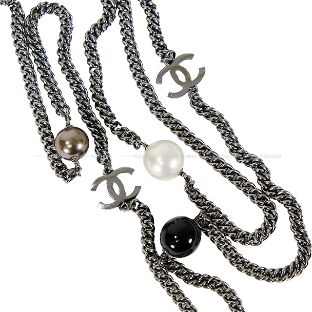 CHANEL シャネル ロングネックレス ココマーク カラーストーン