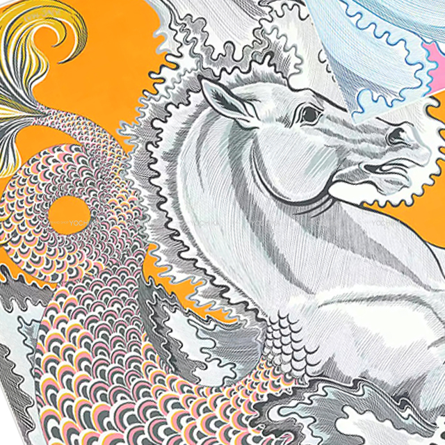 HERMES エルメス スカーフ カレ90 ダブルフェイス シュヴァル