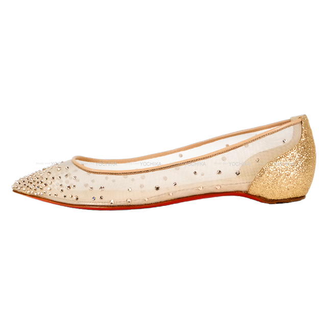 クリスチャンルブタン　メッシュフラットシューズ ベージュ黒 楽天市場】クリスチャンルブタン Christian Louboutin MIX FLAT