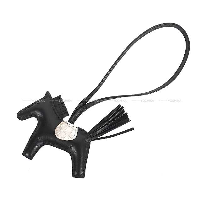 エルメス HERMES バッグチャーム ロデオPM タッチ クロコ
