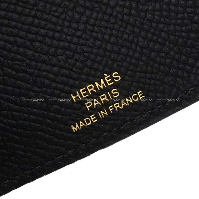 【美品】X刻印　HERMES　ベアン　4連キーケース　ブラック（197_70） 美品】X刻印HERMESベアン4連キーケースブラック（197_70）