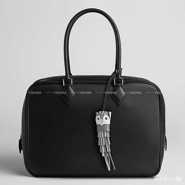 【新品】エルメス シュエット フクロウ W刻印 バッグチャーム レザー 革小物 HERMES エルメス バッグチャーム シュエット フクロウ 黒