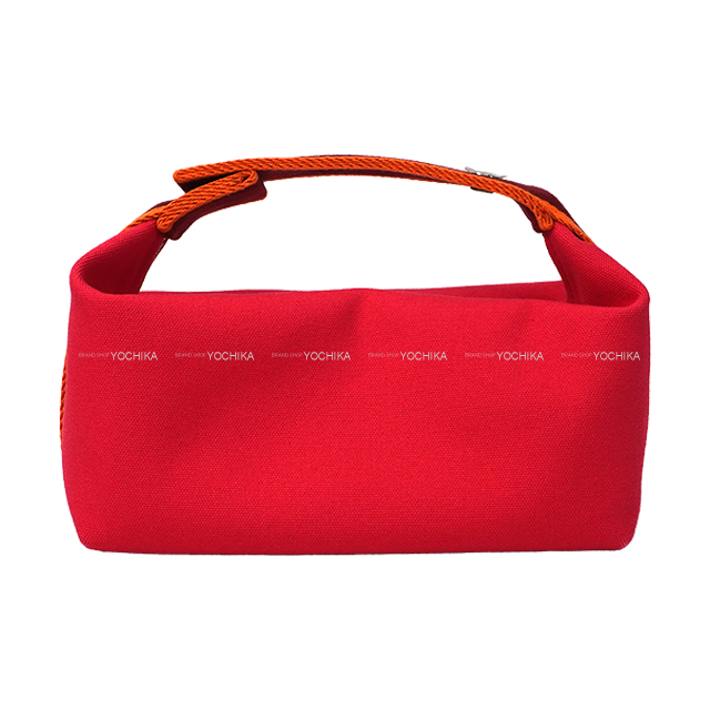 HERMES エルメス ポーチ ブリッドアブラック PM ハイビスカス