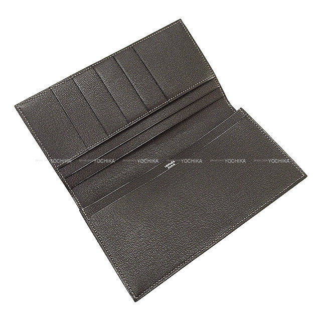 HERMES エルメス 長財布 MC2 フレミング グラファイト クロコダイル