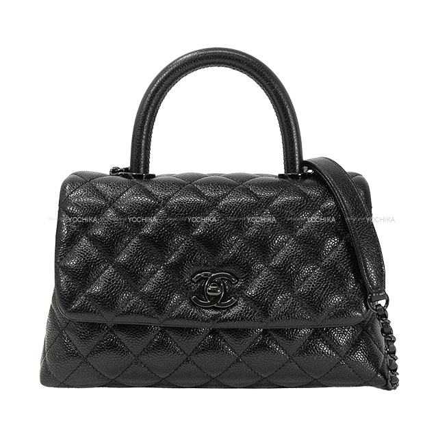 シャネル トップハンドル スマホバッグ ブラック シャネル】トップハンドル ミニ フラップ バッグ (CHANEL