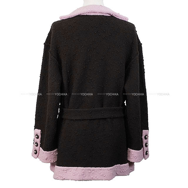 CHANEL ライオンボタン×10個 ツイードジャケット ブラウン CHANEL LION BUTTON TWEED COAT MADE IN FRANCE/シャネル