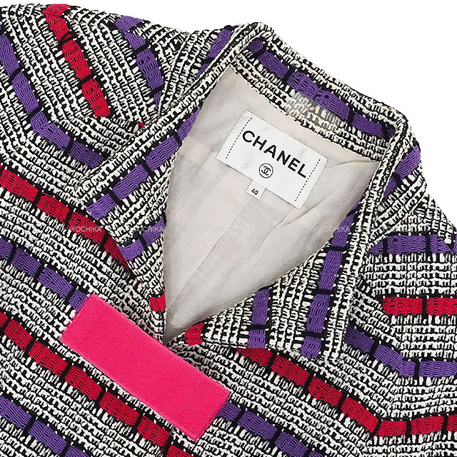 2017春夏 CHANEL シャネル ノーカラージャケット ボーダーココ