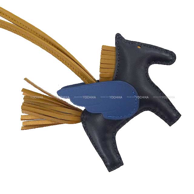 HERMES エルメス バッグチャーム ロデオ ペガサス PM ブルー