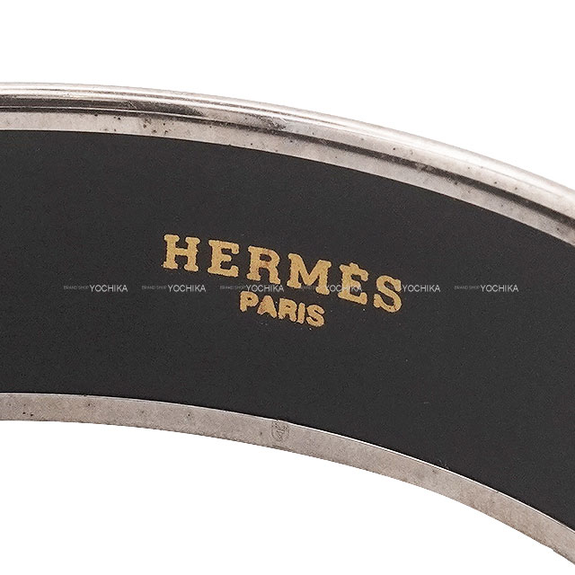 HERMES エルメス バングル エマイユ PM シュヴァル 黒 (ブラック