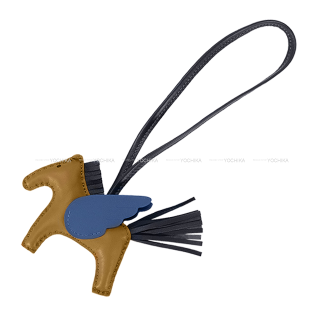 HERMES エルメス バッグチャーム ロデオ ペガサス PM クラフト/ブルー