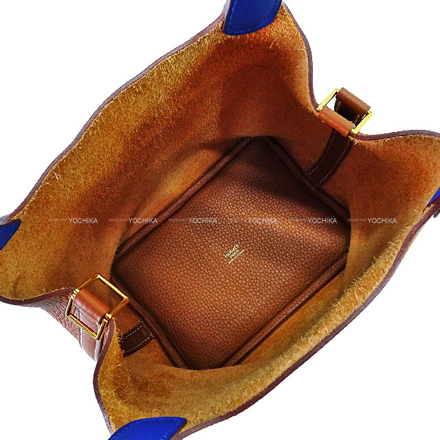 ❤お得なお品❤ピコタンロックMM ブルーザンジバル ゴールド金具 エルメス C刻 ランク A HERMÈS エルメス ピコタンロックMM ブルーザンジバル (B3