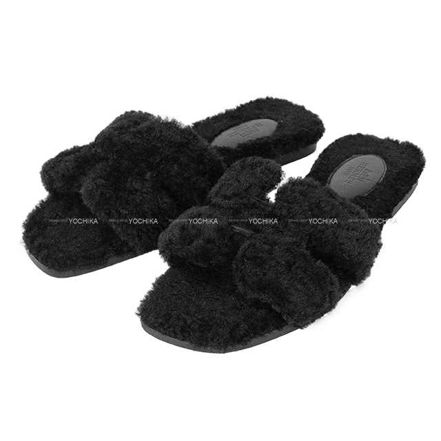 Hermes - エルメス オラン フラットサンダル ウールスキン ムートン