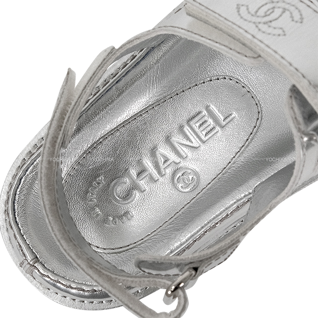 CHANEL シャネル サンダル スポーツ ココマーク ダブル シルバー