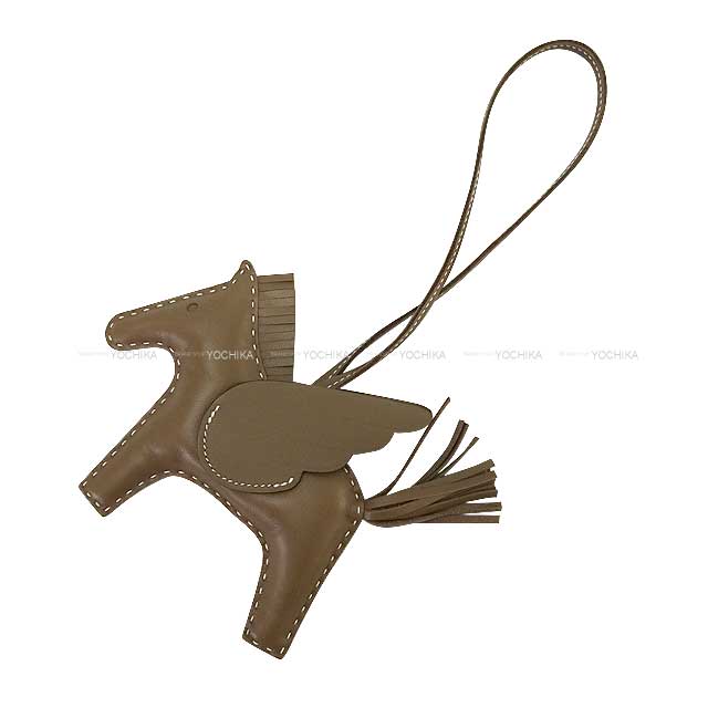 希少⭐︎新品未使用　エルメス　ロデオ　ペガサス　エトゥープ　白ステッチ HERMES エルメス バッグチャーム ロデオ ペガサス MM 白ステッチ