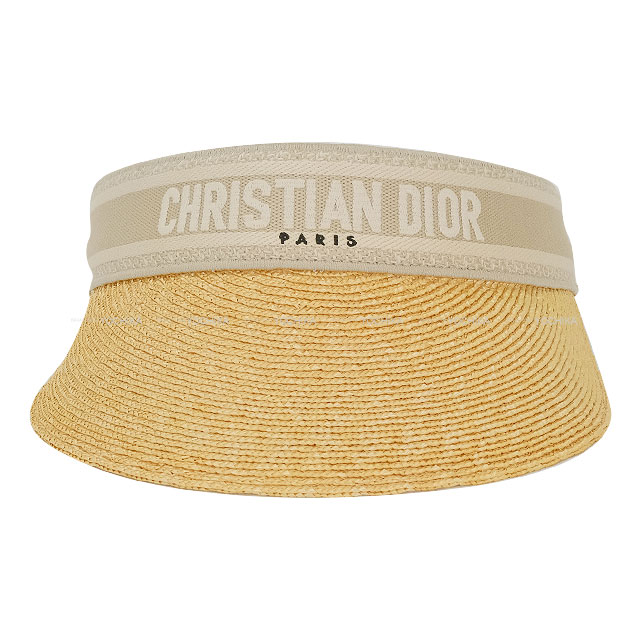 渋谷並木橋店】Dior ディオール サンバイザー 帽子 ストロー