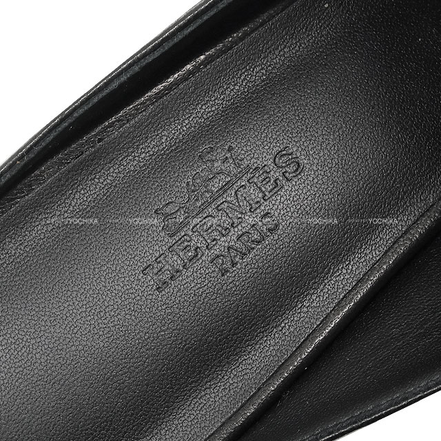 HERMES エルメス ミュール グローリー40 サンダル 黒 (ブラック