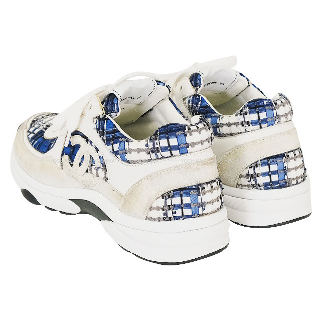 CHANEL シャネル スニーカー ココマーク 24P 白/ブルー/黒