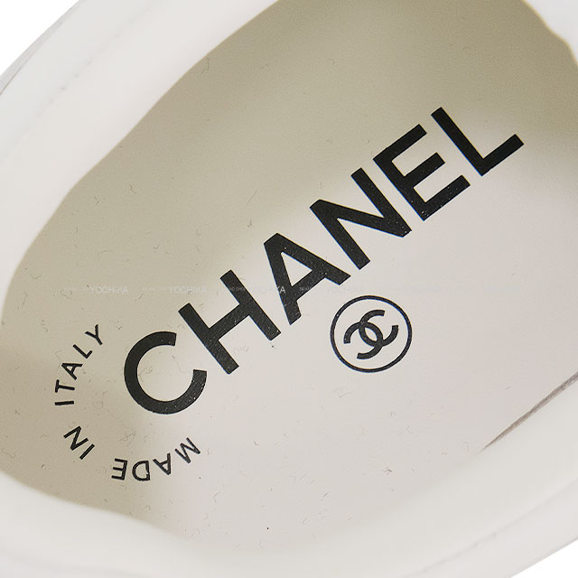 CHANEL シャネル スニーカー ローカット ココマーク レザー 白