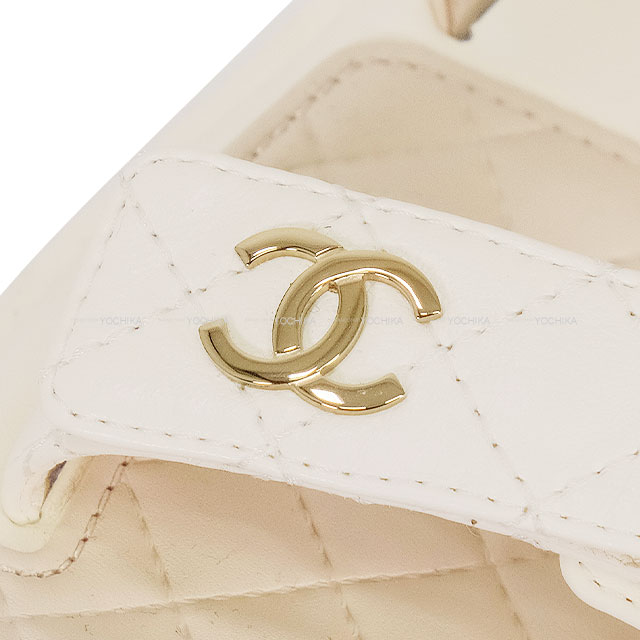 シャネル ラムスキン サンダル ココマーク ホワイト CHANEL シャネル サンダル ココマーク マトラッセ ラムスキン